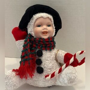 VGT Geppeddo Jack Frost Cuddle Kids Porcelain Face Doll Stuffed Toy Christmas